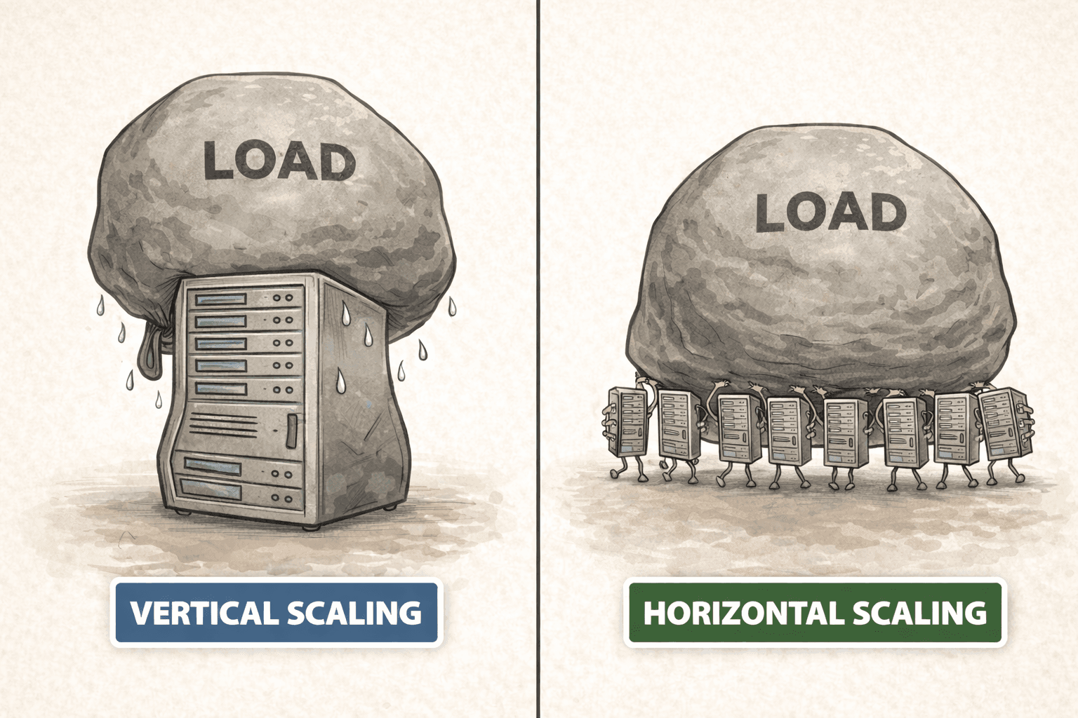 Vertical vs Horizontal Scaling